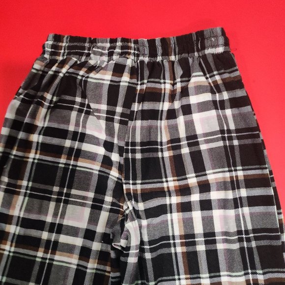 Rose + vine plaid white brown black pyjamas women's size M - Picture 2 of 4